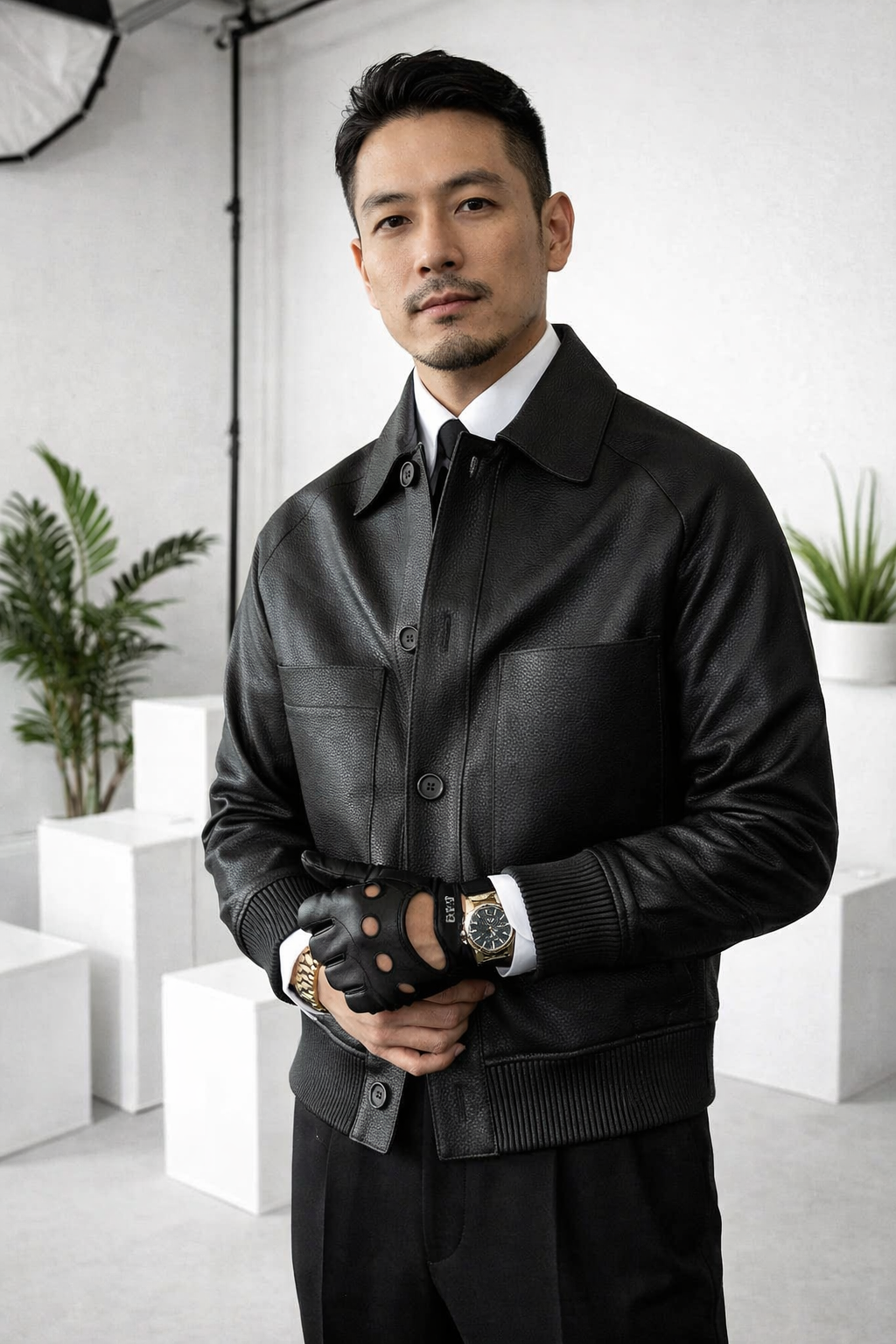 Custom Tailored | Men's Faux Leather Jacket