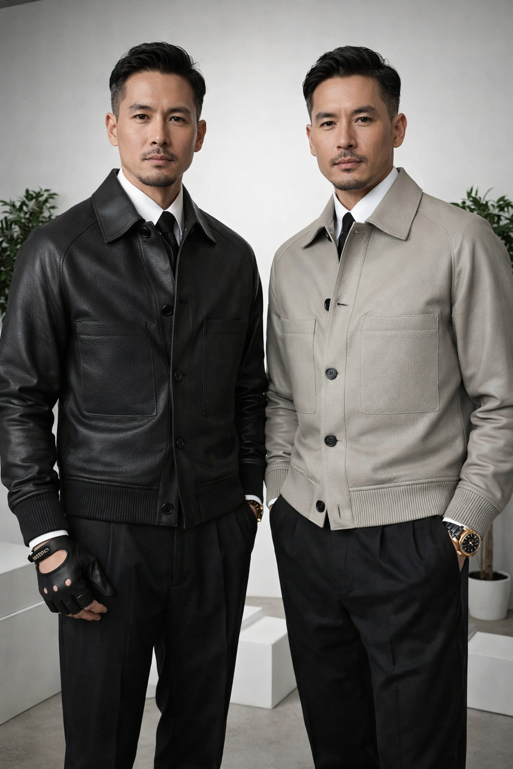 Custom Tailored | Men's Faux Leather Jacket