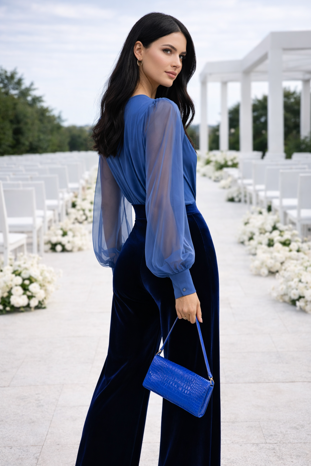 Parisa | Jumpsuit with V-Neck and Long Sleeves