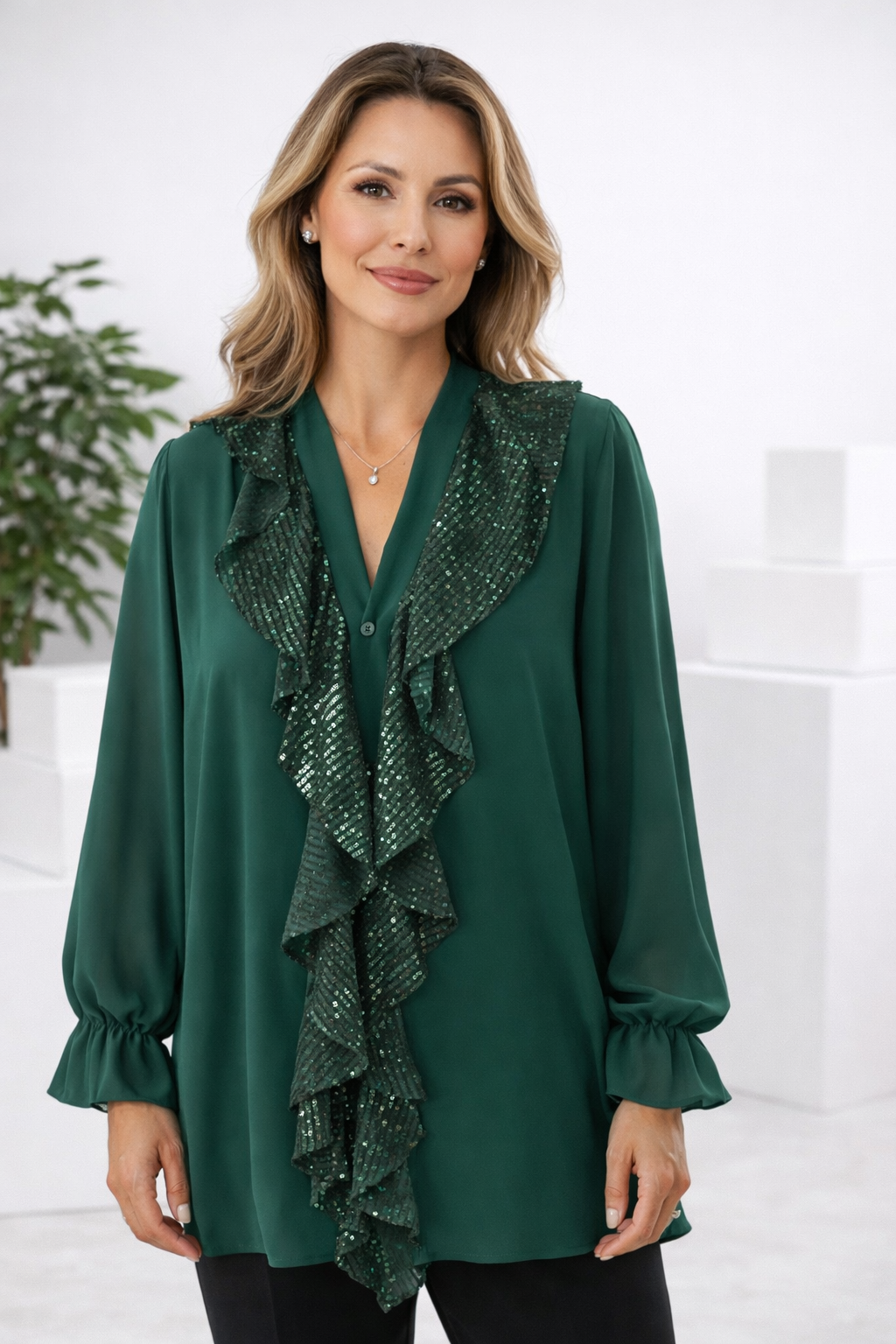 Long-Sleeve | Chiffon Shirt