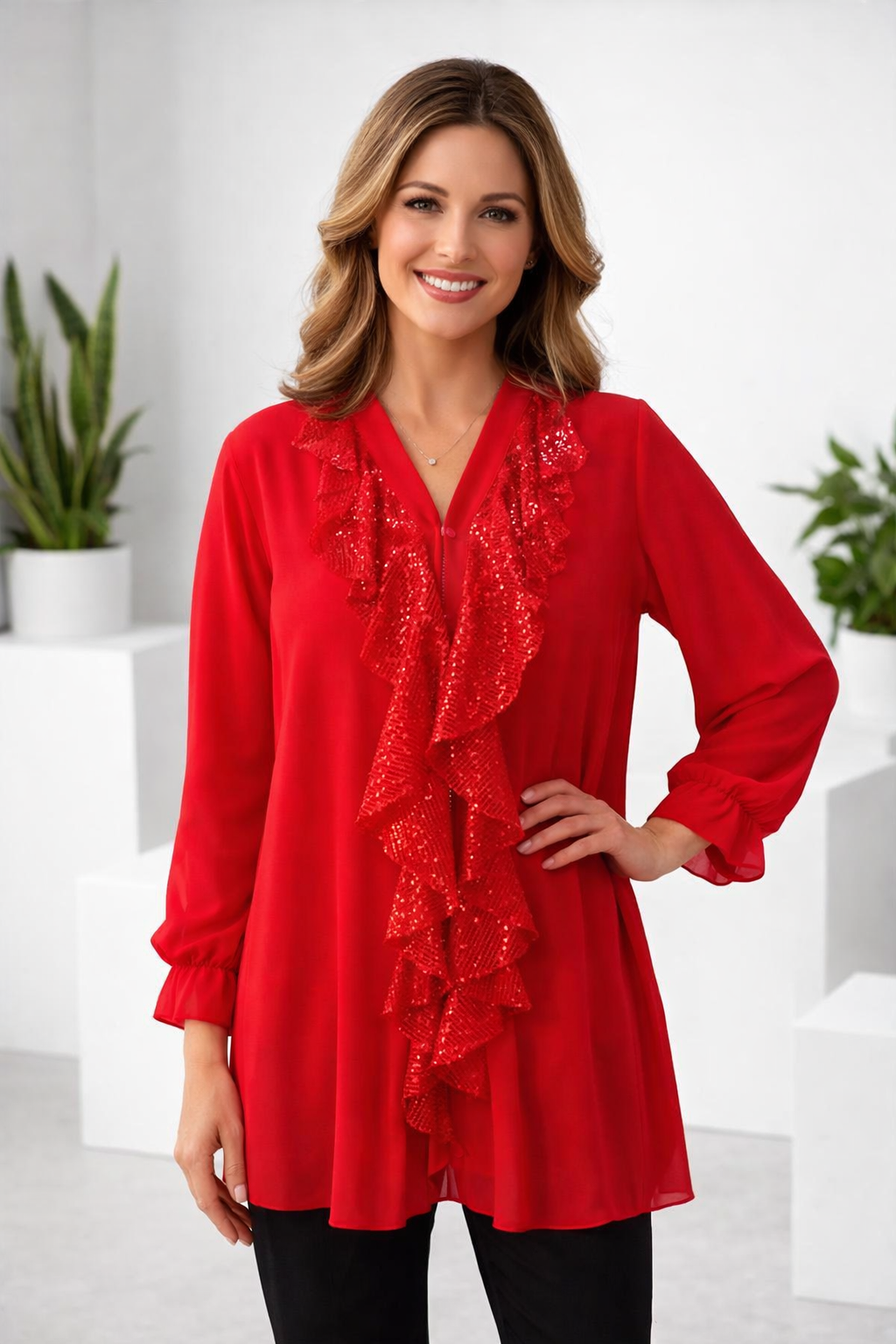 Long-Sleeve | Chiffon Shirt