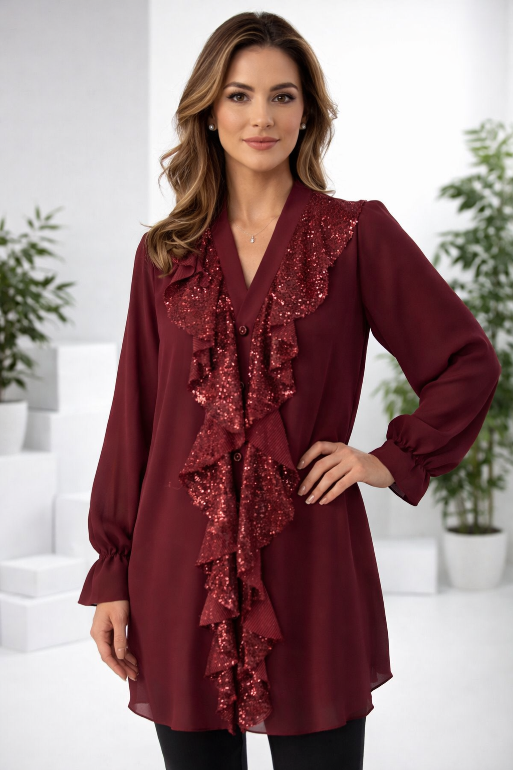 Long-Sleeve | Chiffon Shirt