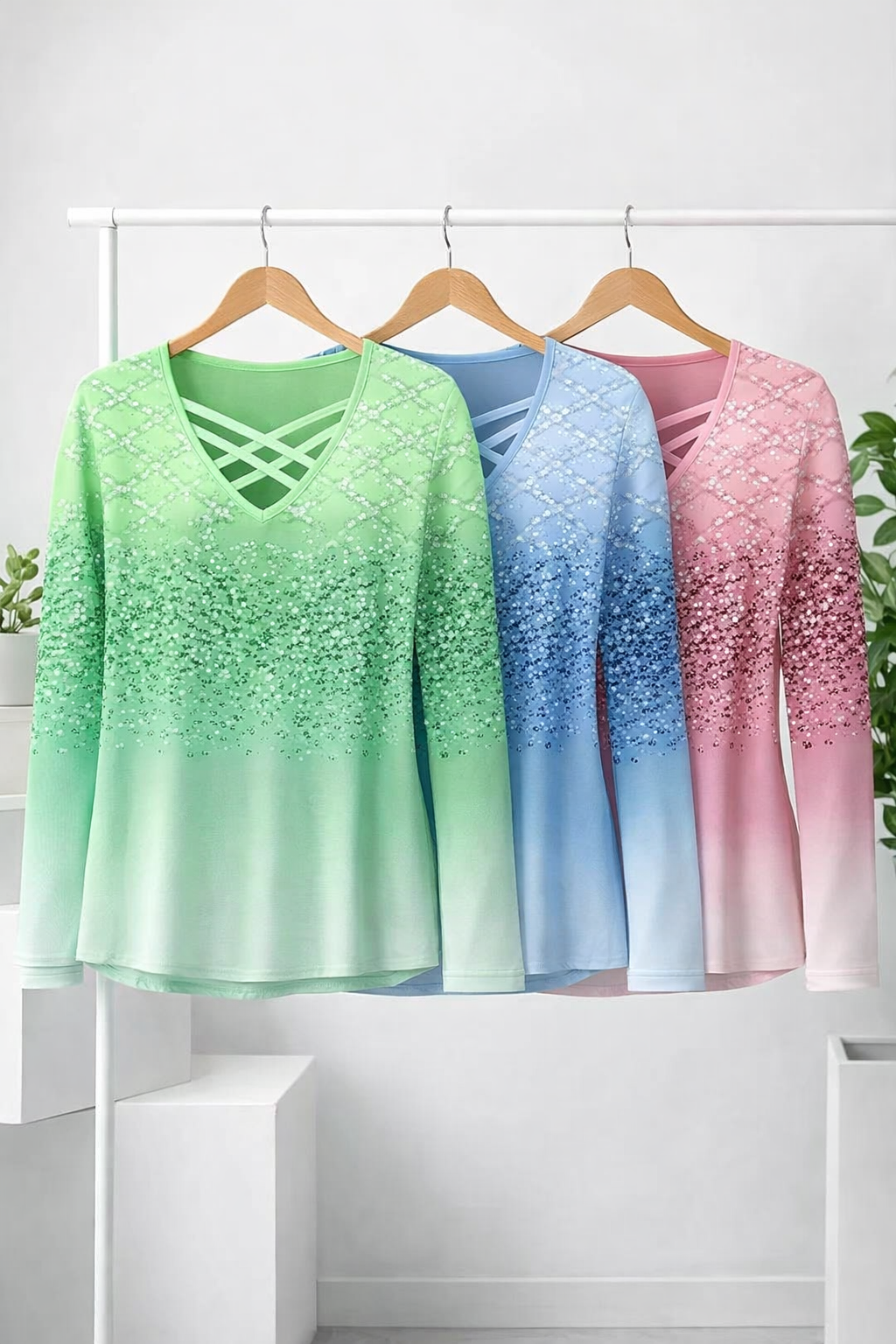 Karita | Casual Blouse with V-Neck and Long Sleeves