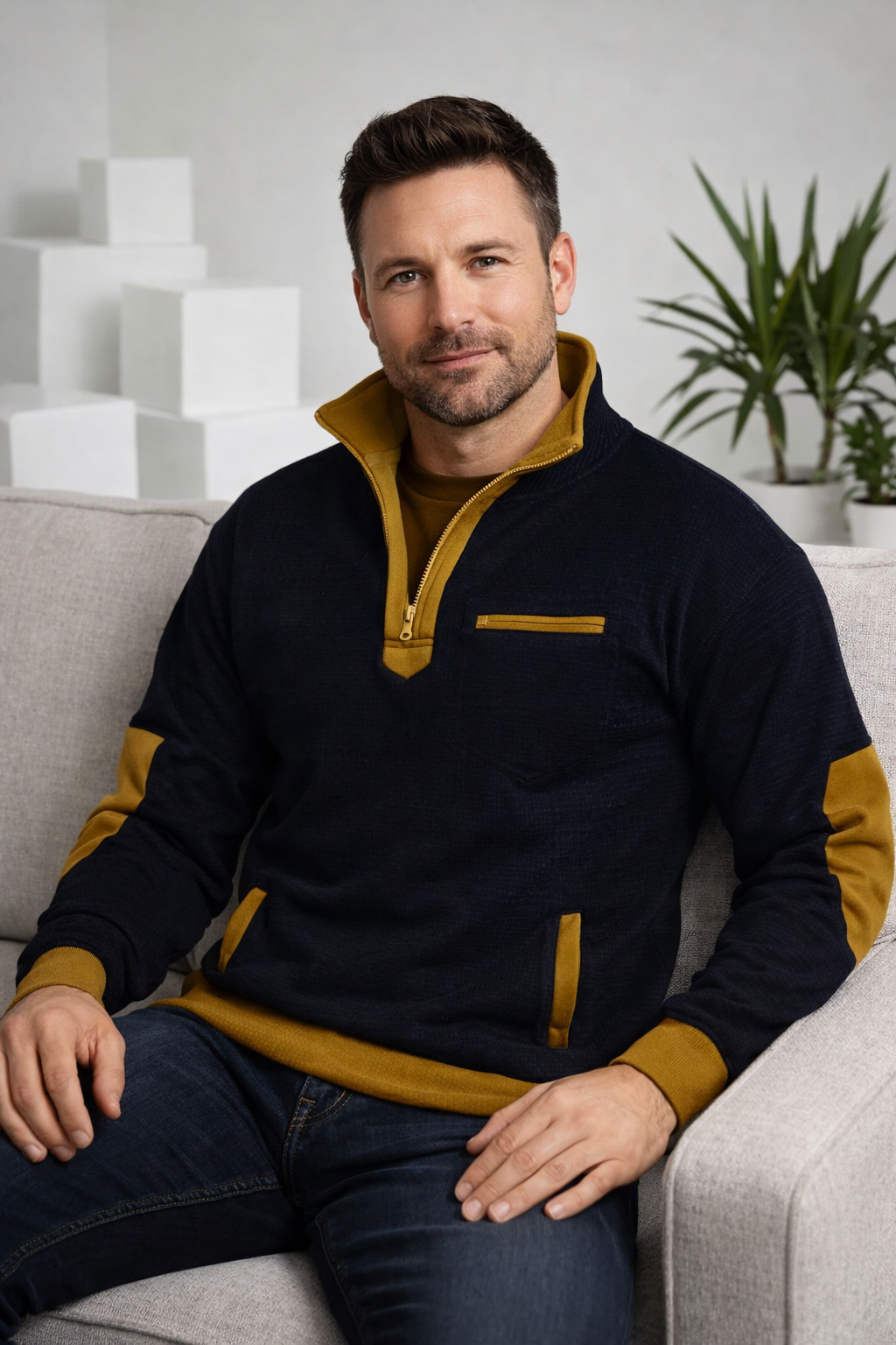 Collar | Pullover with Quarter Zipper