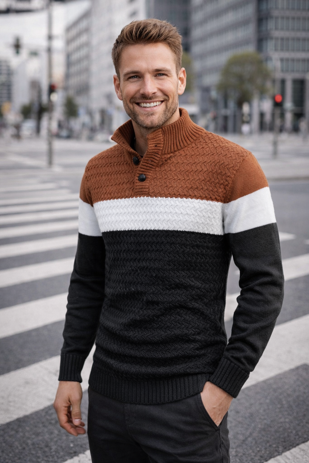 Cross & Crown | Top with High Collar