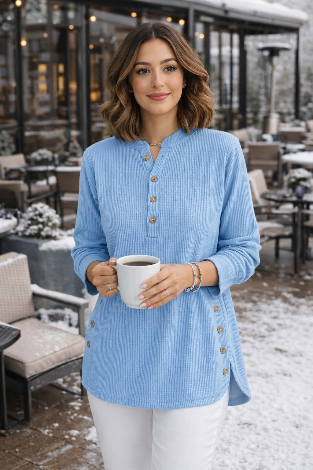 Hannah | Cord Henley Tops