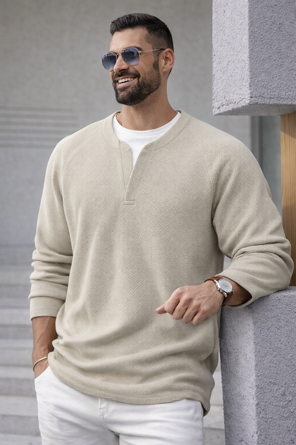 Brogan | Long-Sleeve Henley Shirt with Comfortable Fit