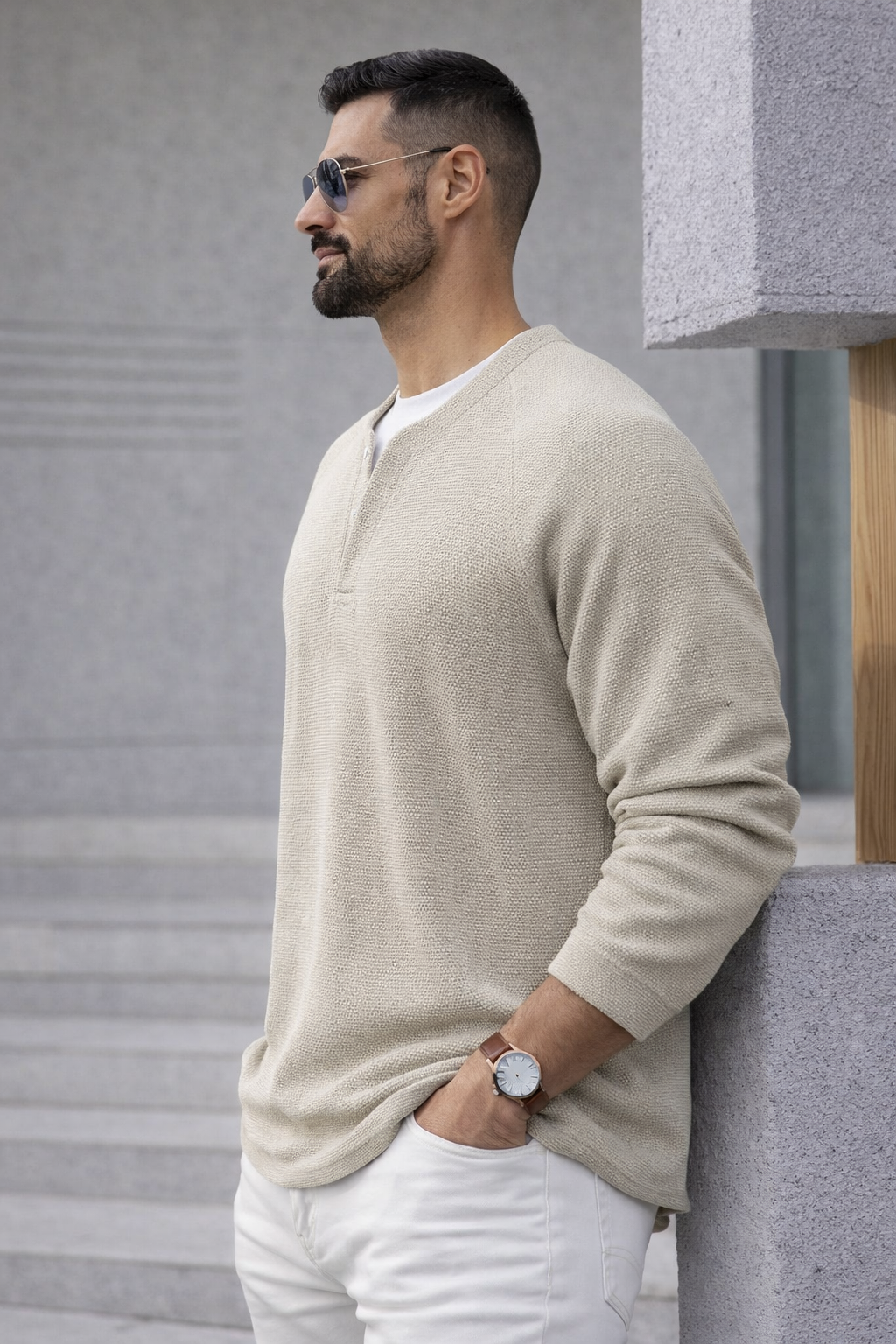 Brogan | Long-Sleeve Henley Shirt with Comfortable Fit
