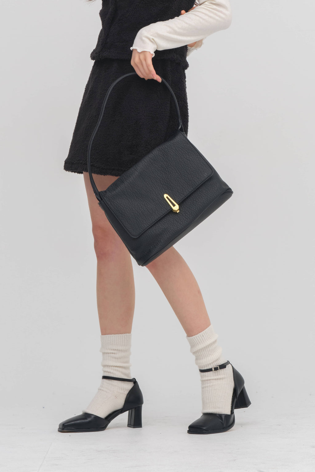 Quadratic Mary Jane Mid Heels