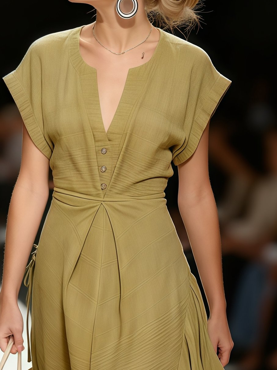 Noemi | Sleeveless Women's Dress with V-Neck
