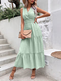 Bohemian Lace-Up Dress