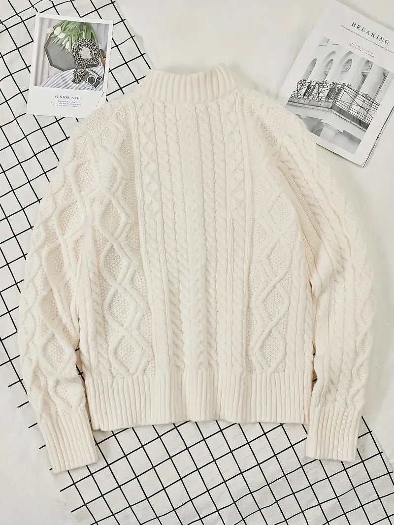 Rabada | Pullover with Half Zipper and Stand-Up Collar