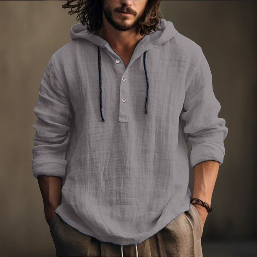 Bradley | Elegant Long Sleeve Shirt with Hood