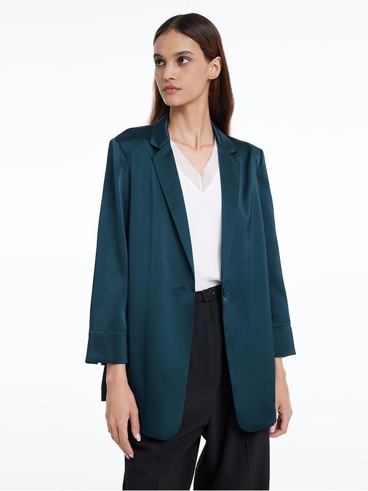 Women's Triacetate Jacket with One Button