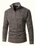 Ingram - Casual Pullover with Stand-Up Collar and Quarter-Zip