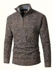 Ingram - Casual Pullover with Stand-Up Collar and Quarter-Zip