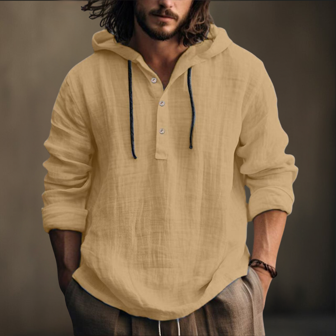Bradley | Elegant Long Sleeve Shirt with Hood