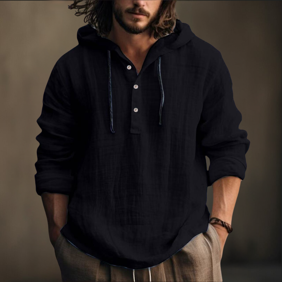 Bradley Elegant Long Sleeve Shirt with Hood