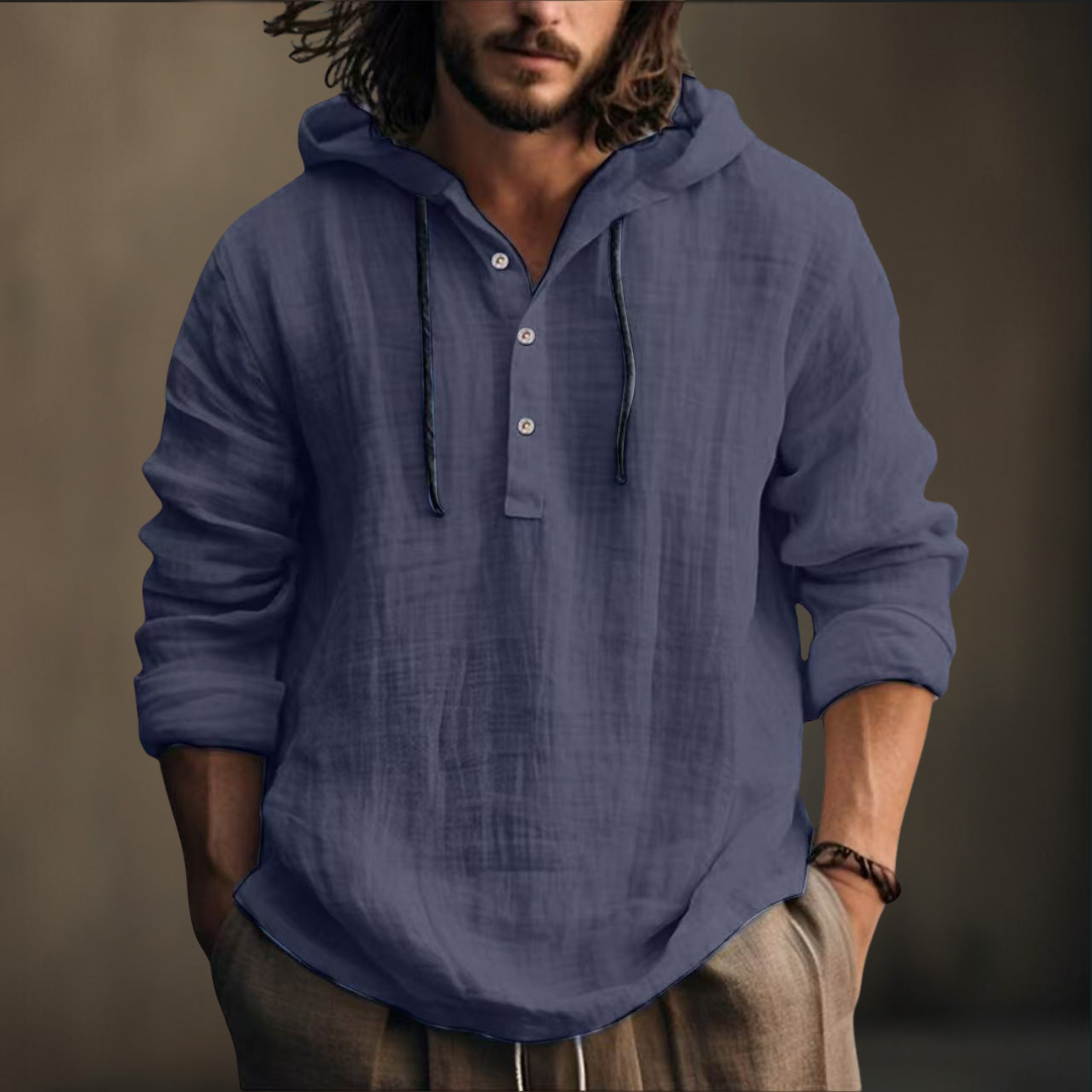 Bradley Elegant Long Sleeve Shirt with Hood