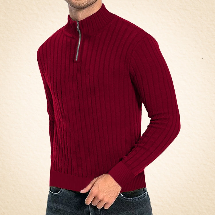 Zacheo – Casual Turtleneck Sweater with Zipper