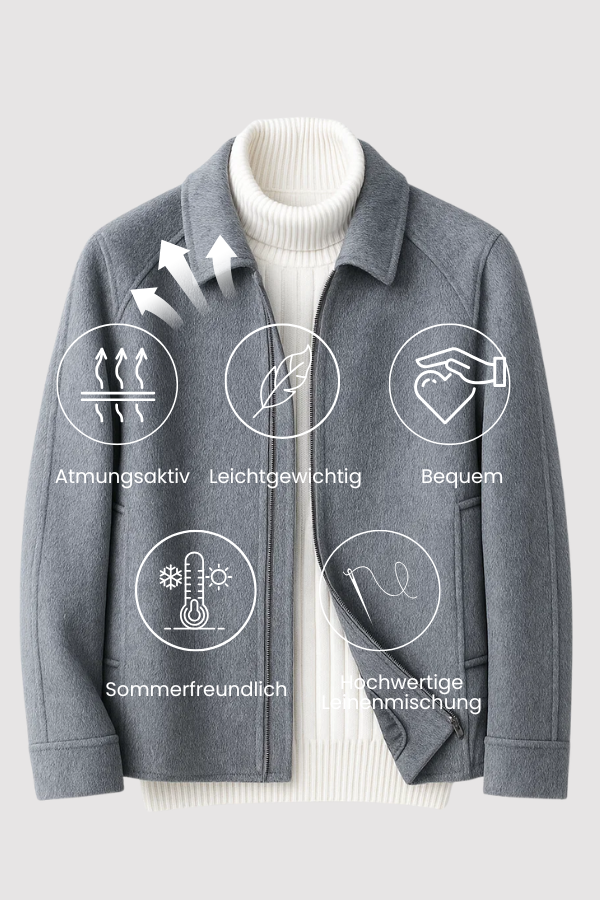 Baron | Wool Blend Zip-Up Jacket