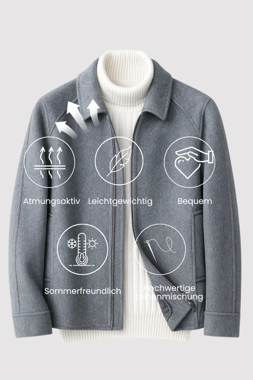 Baron | Wool Blend Zip-Up Jacket