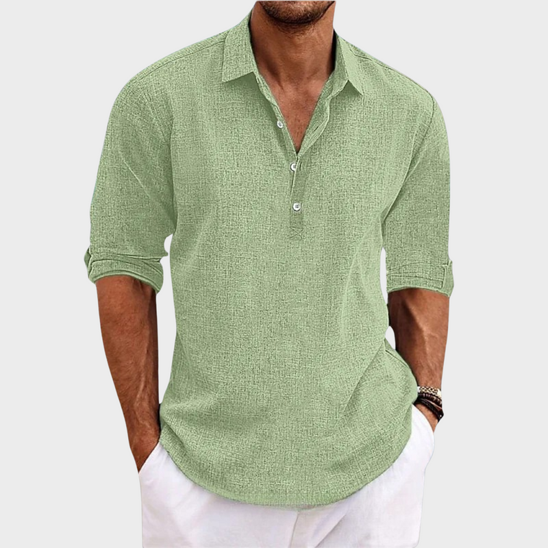 Eberhard – Casual Long Sleeve Shirt Made of Cotton and Linen