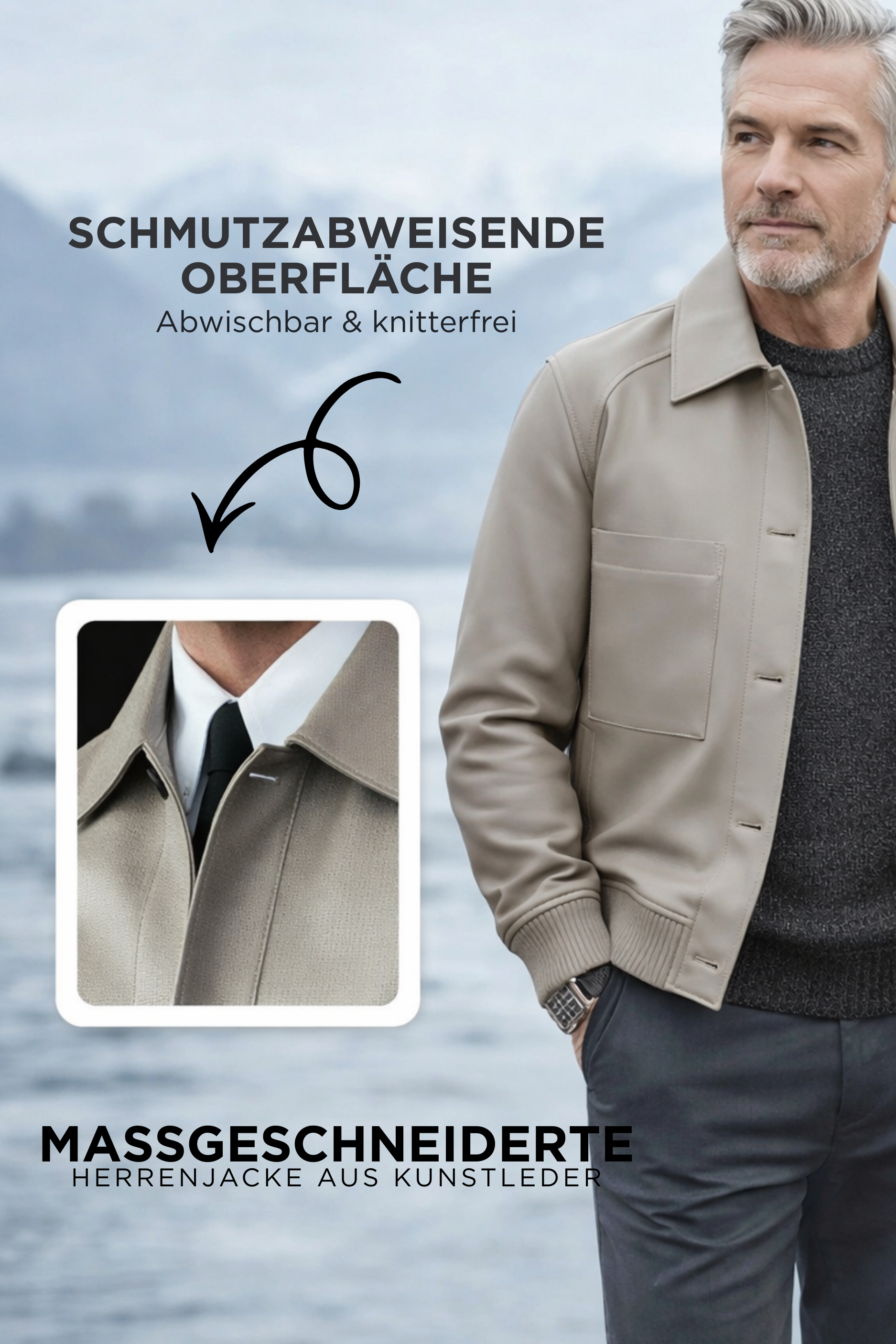 Custom Tailored | Men's Faux Leather Jacket