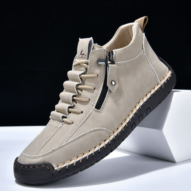 Christian | Nubuck Leather Shoes with Zipper