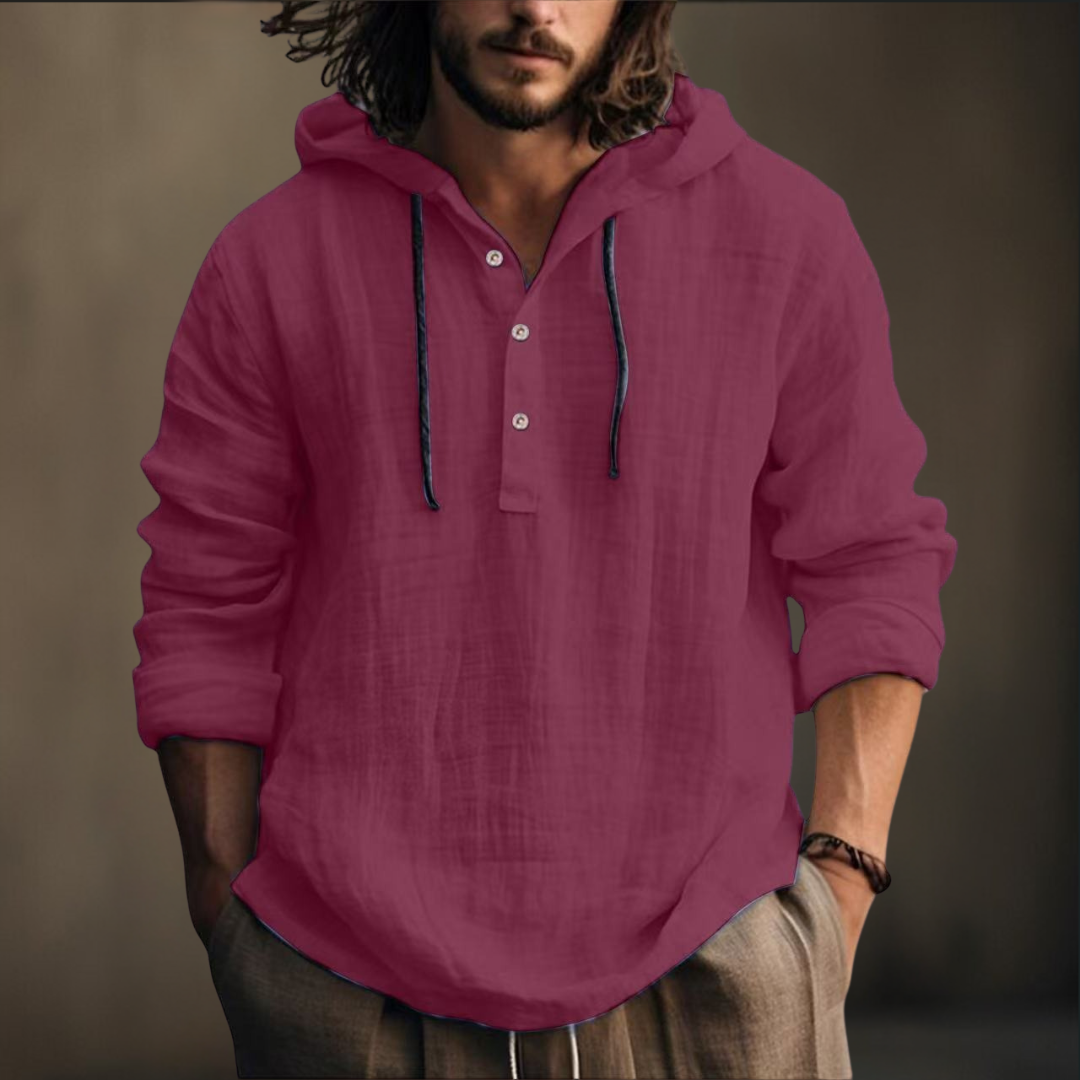 Bradley Elegant Long Sleeve Shirt with Hood