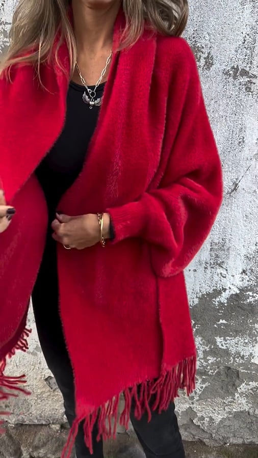 Saiina | 🔥Limited time -58%🔥Long sleeve coat with pom-poms for women【Factory direct sale】