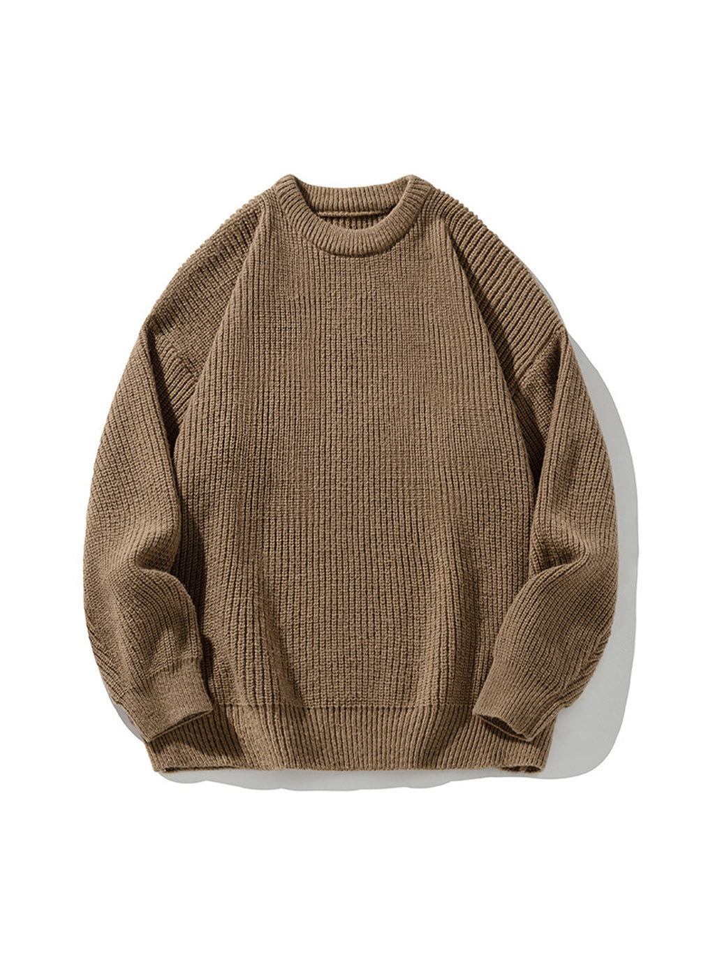 Oliener | Men's Casual Round Neck Solid Color Comfortable Knitted Sweater