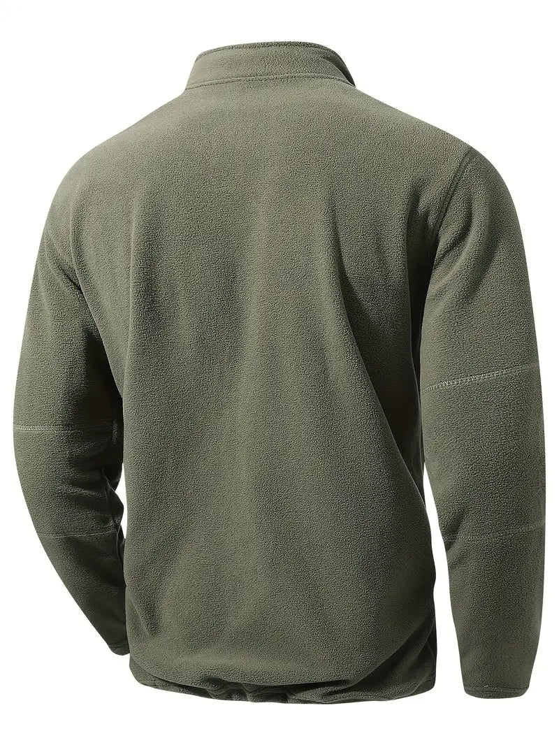 Men's Sweat Jacket – Half Zip, Stand Collar & Comfortable