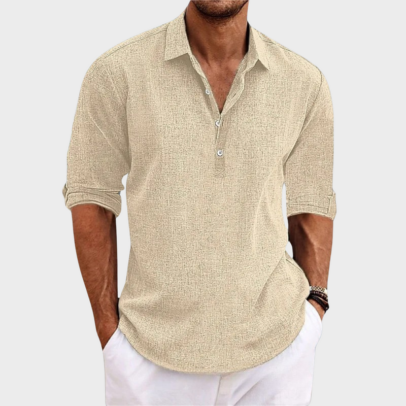 Eberhard – Casual Long Sleeve Shirt Made of Cotton and Linen