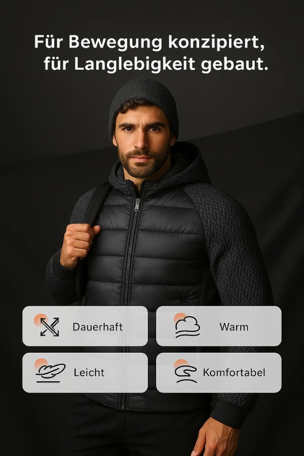 Kalen | Padded Men's Jacket with Hood