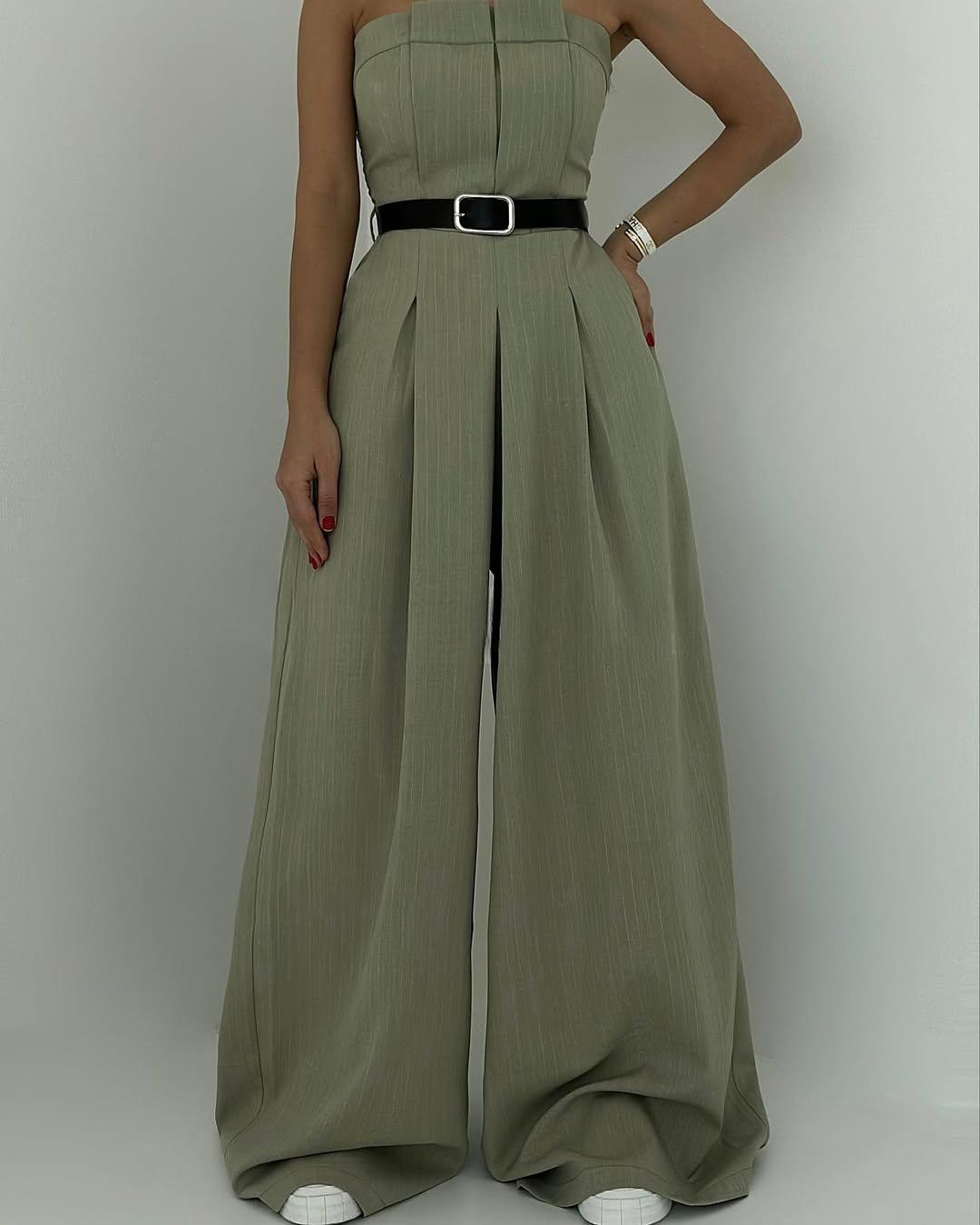 Lauralie | Strapless Blazer-Style Jumpsuit