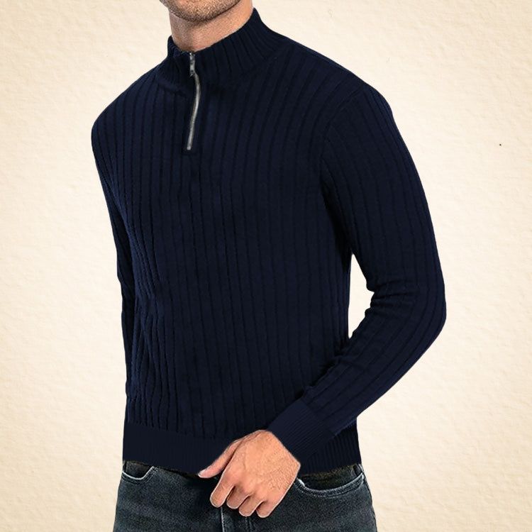 Zacheo – Casual Turtleneck Sweater with Zipper