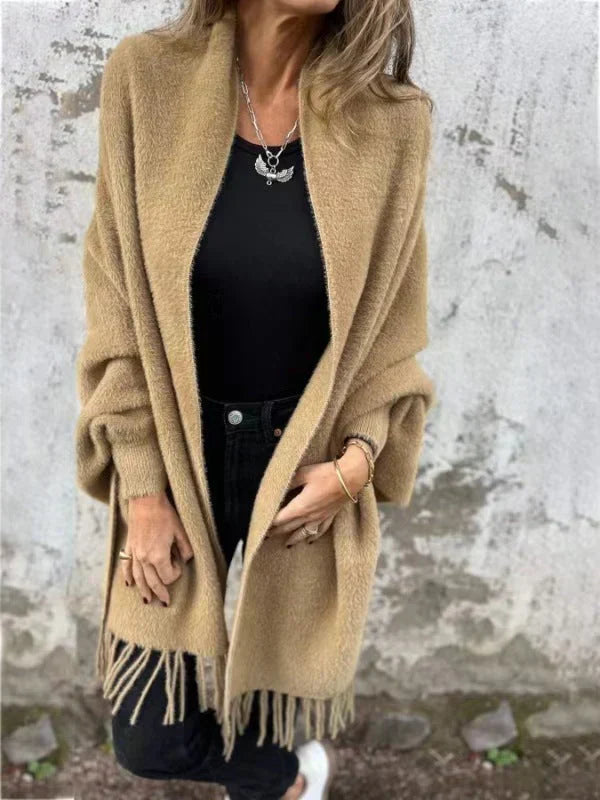Saiina | 🔥Limited time -58%🔥Long sleeve coat with pom-poms for women【Factory direct sale】
