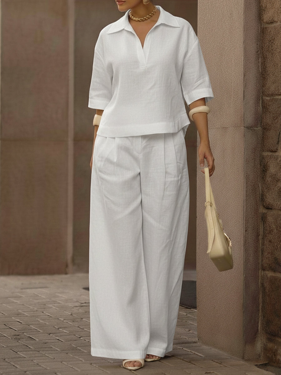 Soraya | Leisure Two-Piece Set with Shirt and Pants