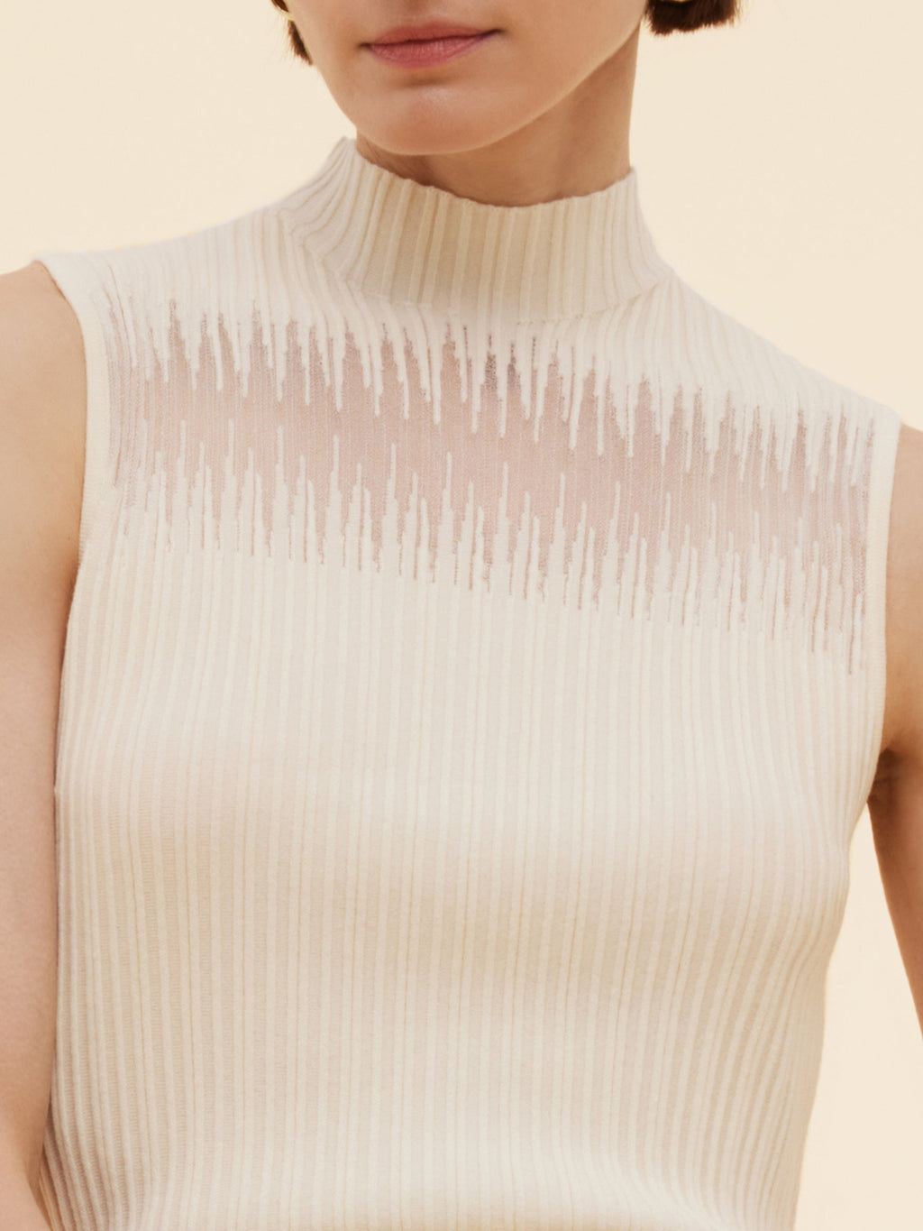 Women's Knit Top with Mock Neck in Tencel Blend