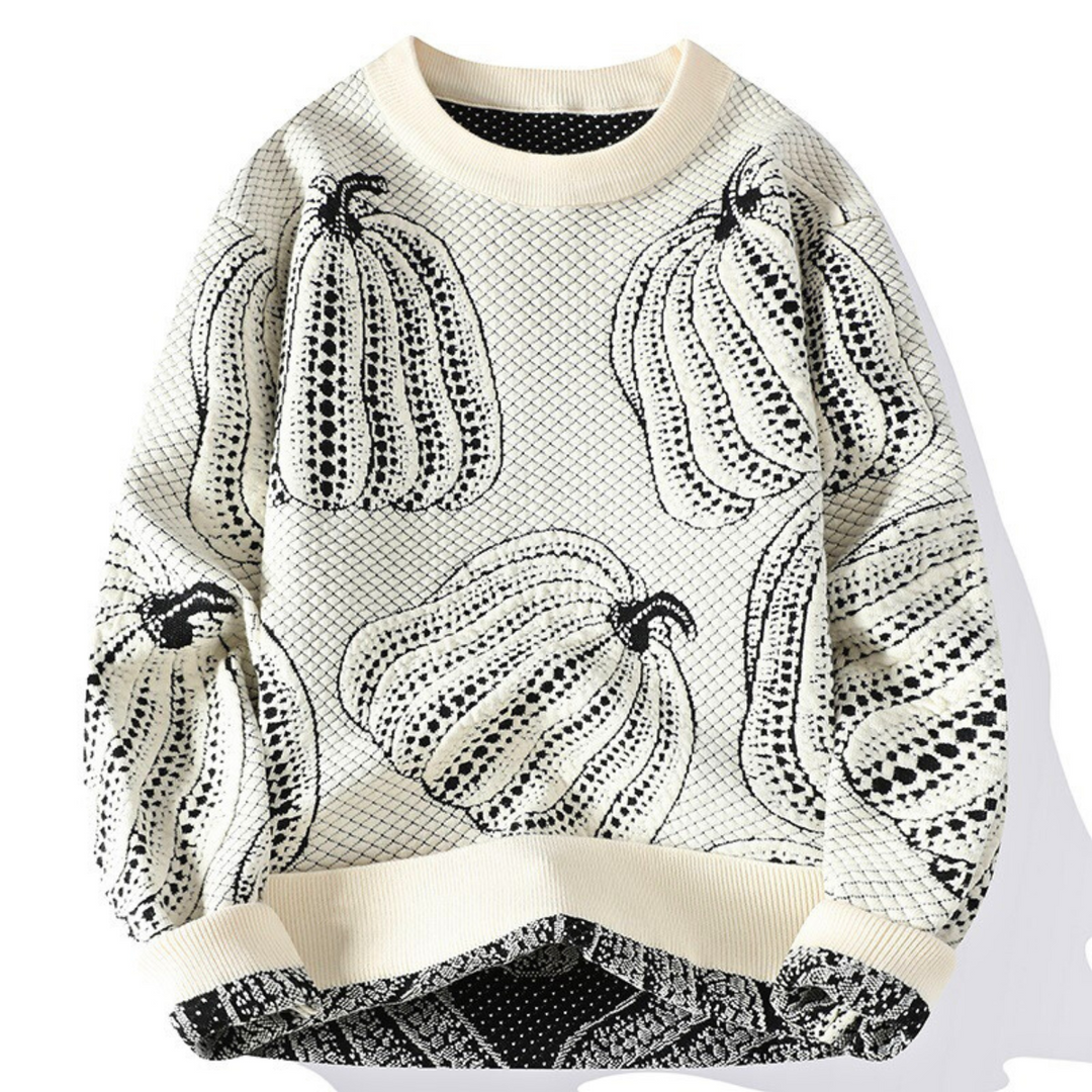 Rinaldo – Casual Knit Sweater in Pumpkin Look