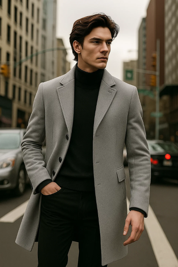 Karlo | Single-Breasted Solid Color Jacket