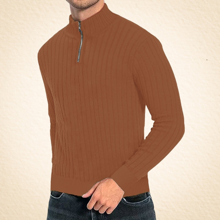 Zacheo – Casual Turtleneck Sweater with Zipper