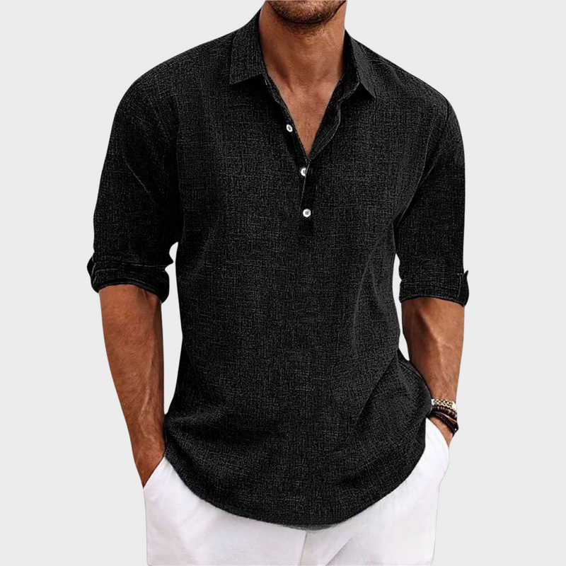 Eberhard – Casual Long Sleeve Shirt Made of Cotton and Linen