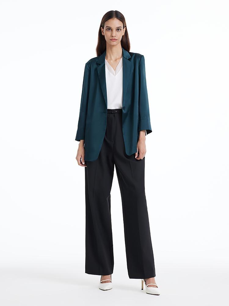 Women's Triacetate Jacket with One Button
