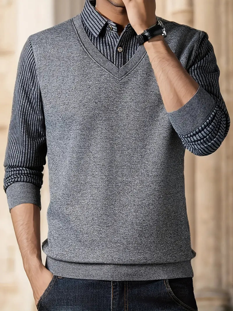 Leroy - Casual Sweater with Long Sleeves in Knit