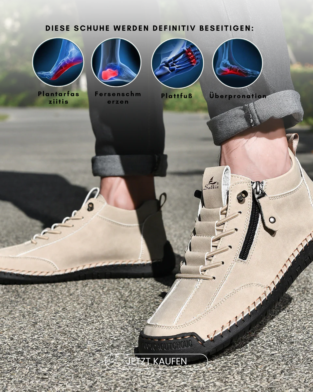Christian | Nubuck Leather Shoes with Zipper