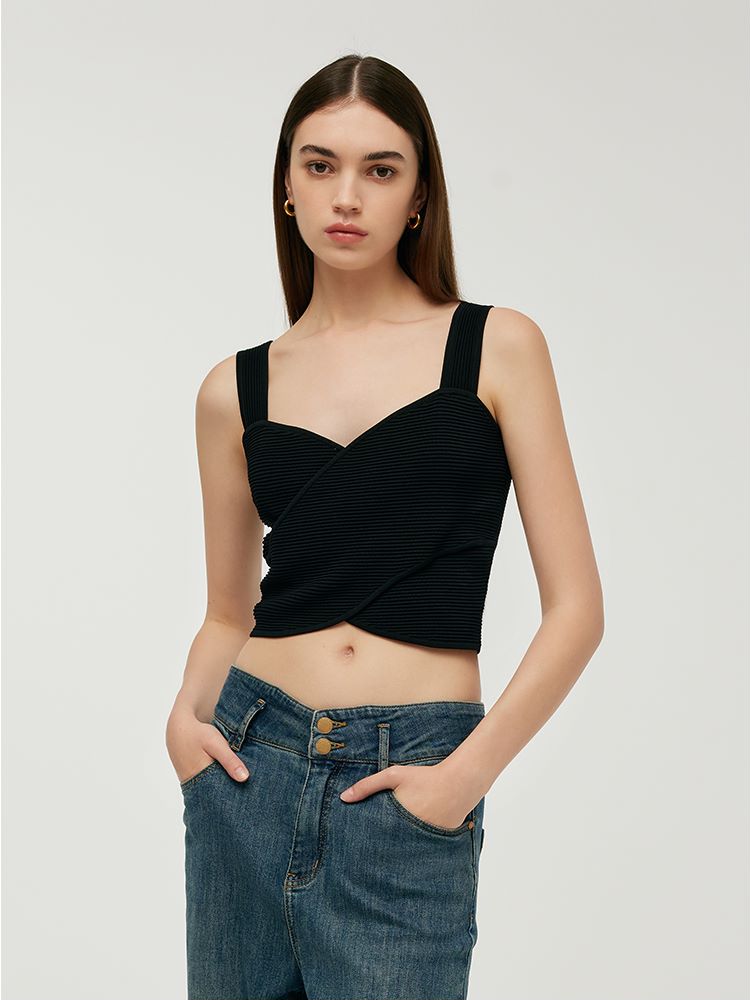 Women's Crocheted Crossover Top