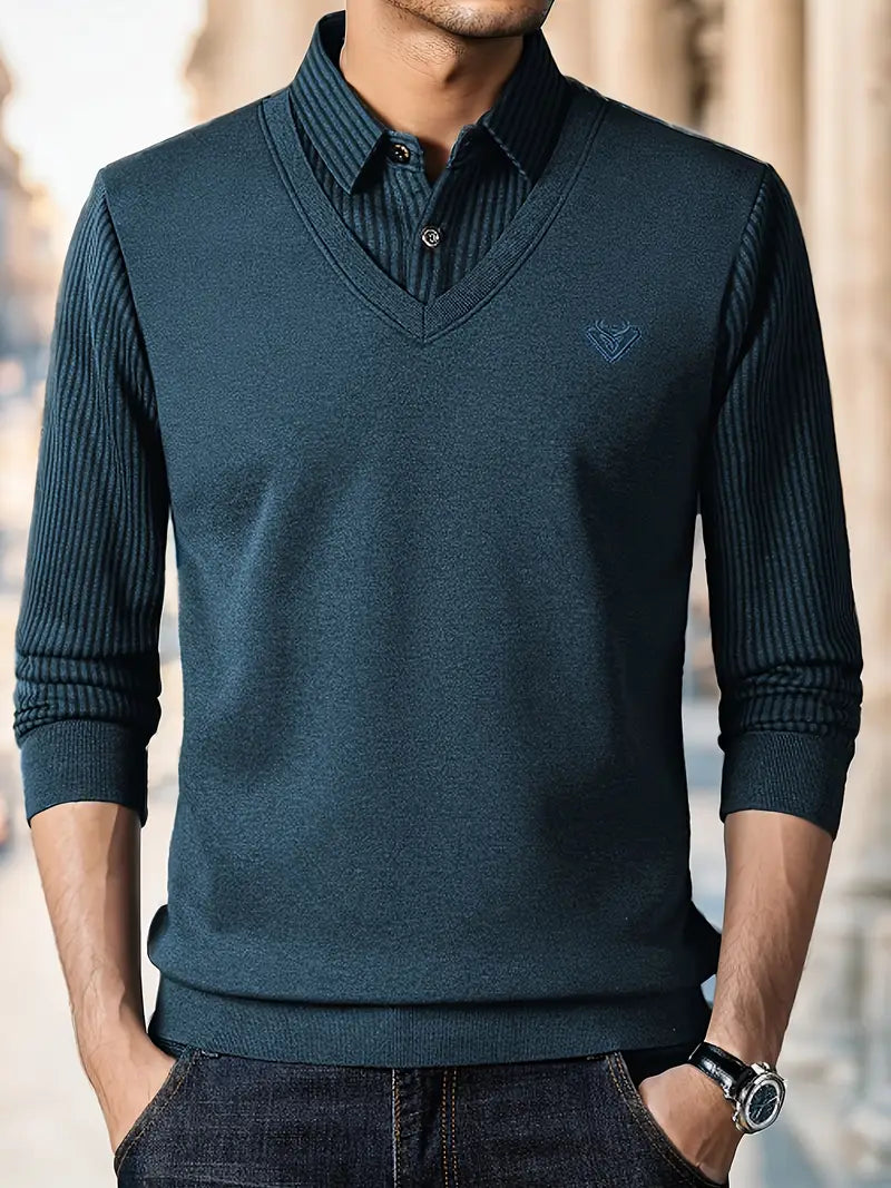 Leroy - Casual Sweater with Long Sleeves in Knit