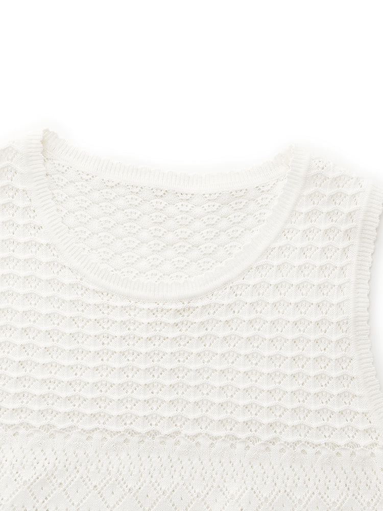 Cotton Top with Openings and Pants - Two-Piece Set